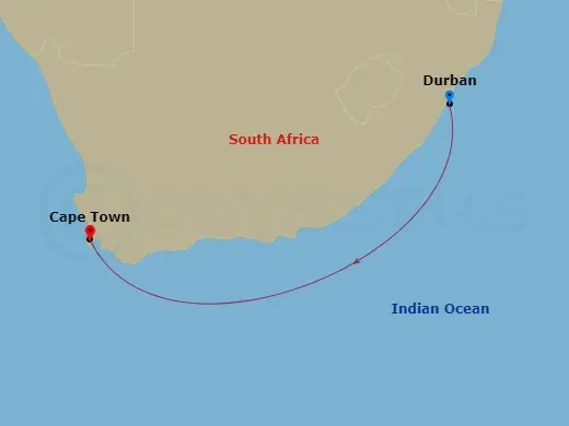 Itinerary schematic diagram