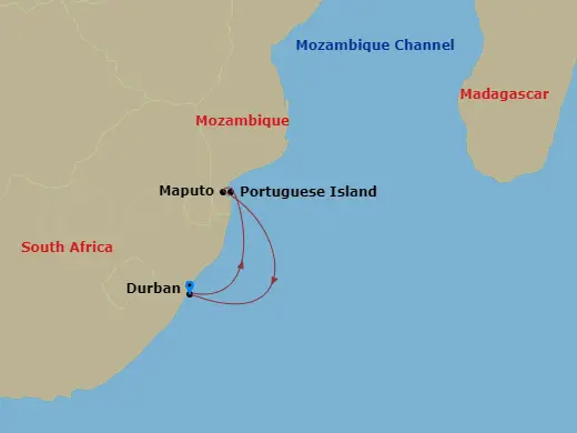 Itinerary schematic diagram