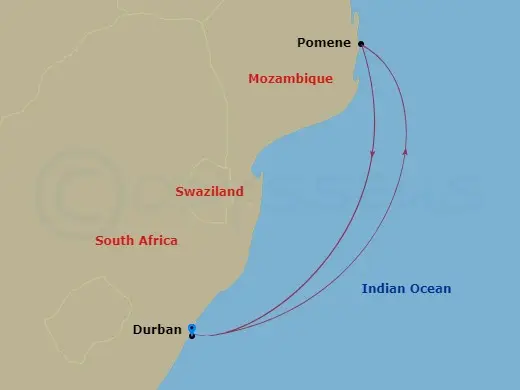Itinerary schematic diagram