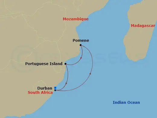 Itinerary schematic diagram