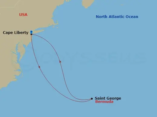 Itinerary schematic diagram