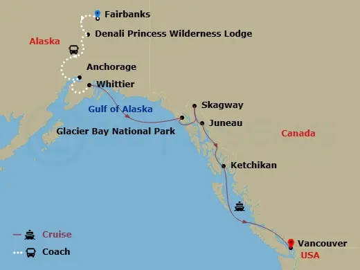Itinerary schematic diagram