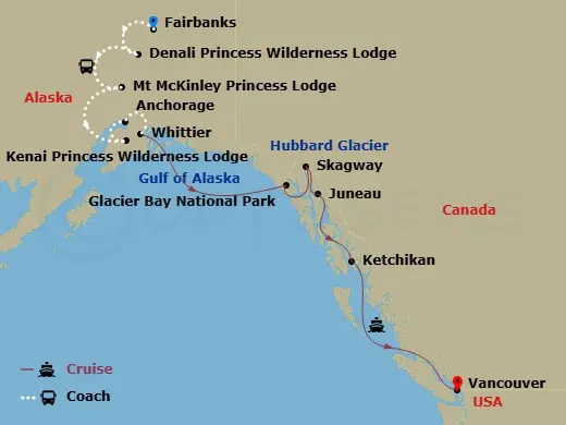 Itinerary schematic diagram