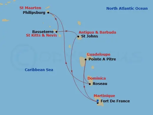 Itinerary schematic diagram