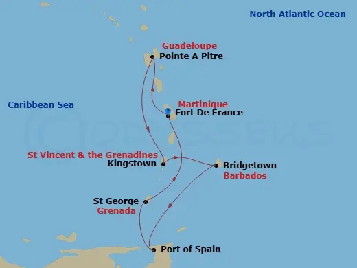 Itinerary schematic diagram