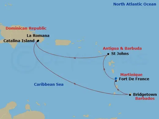 Itinerary schematic diagram