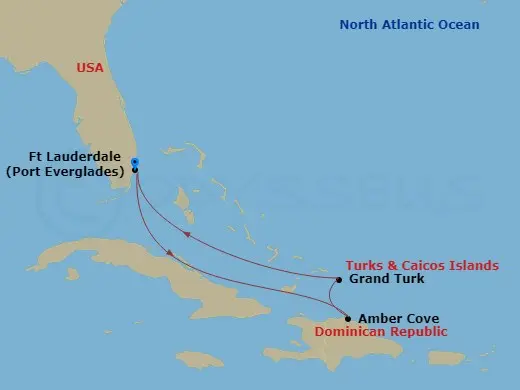 Itinerary schematic diagram