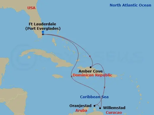 Itinerary schematic diagram