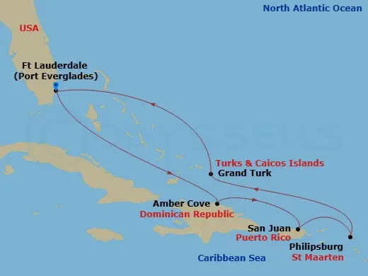 Itinerary schematic diagram