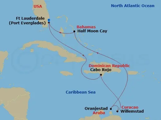 Itinerary schematic diagram