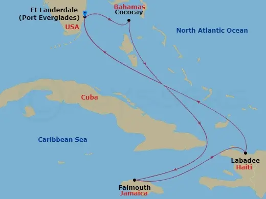 Itinerary schematic diagram