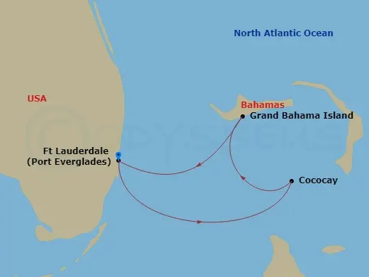 Itinerary schematic diagram