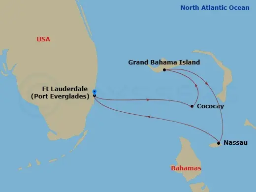 Itinerary schematic diagram