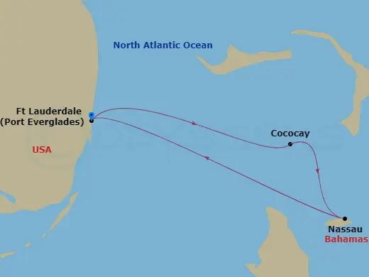 Itinerary schematic diagram