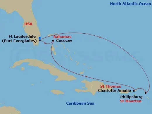 Itinerary schematic diagram