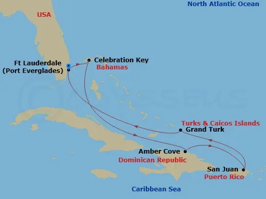 Itinerary schematic diagram
