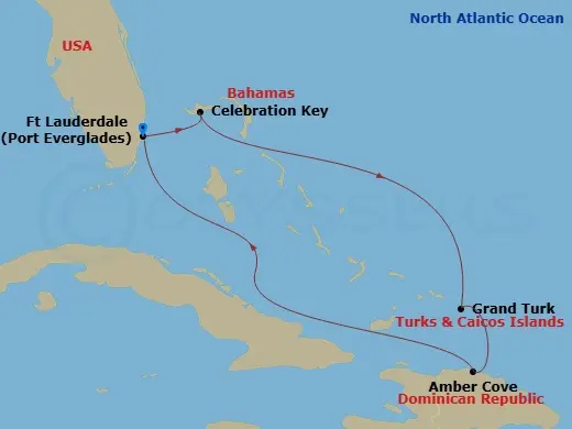 Itinerary schematic diagram
