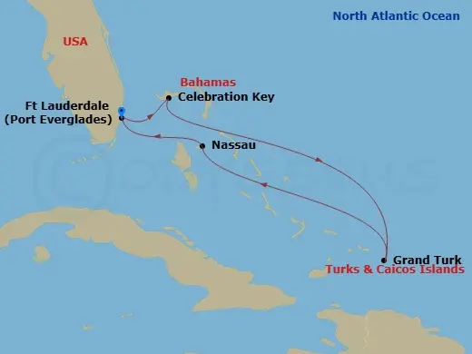Itinerary schematic diagram