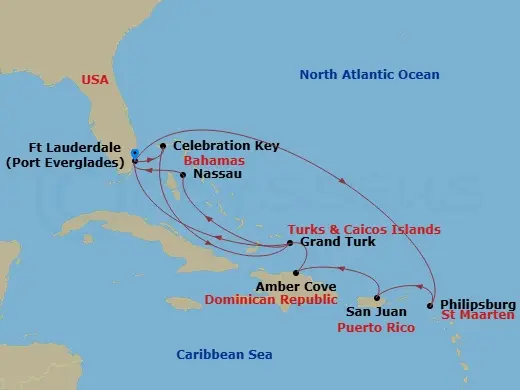 Itinerary schematic diagram