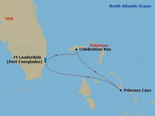 Itinerary schematic diagram