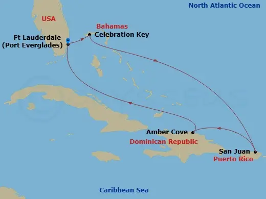 Itinerary schematic diagram