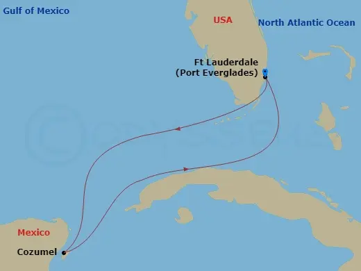 Itinerary schematic diagram
