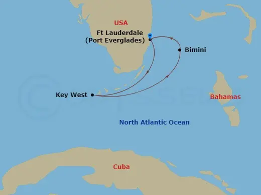 Itinerary schematic diagram