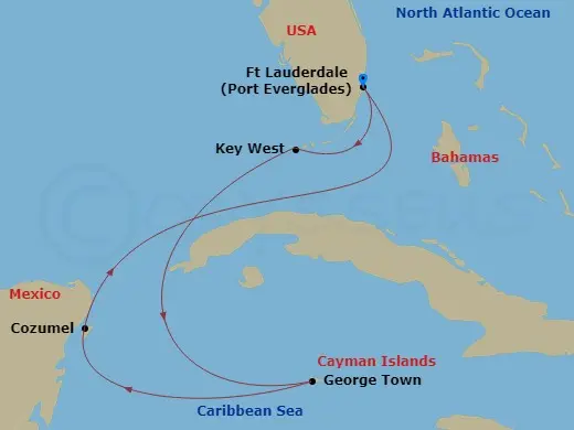 Itinerary schematic diagram