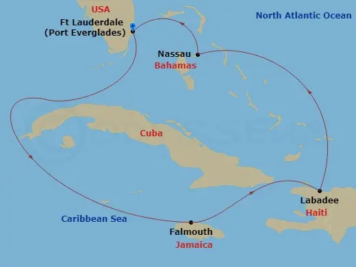 Itinerary schematic diagram