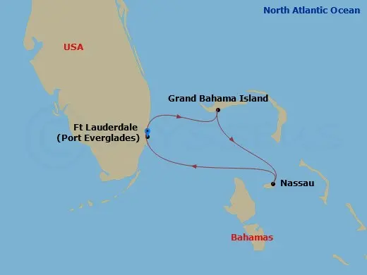 Itinerary schematic diagram