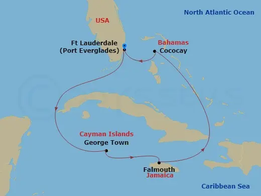 Itinerary schematic diagram