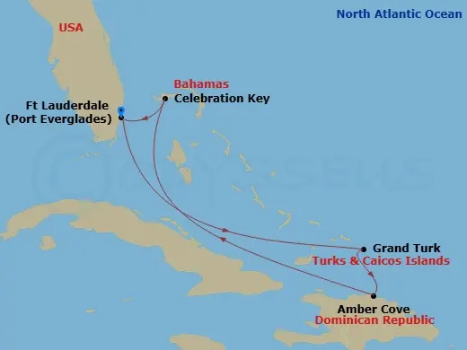 Itinerary schematic diagram