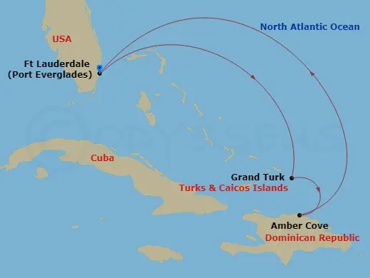 Itinerary schematic diagram