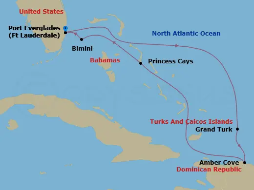 Itinerary schematic diagram