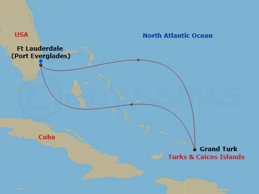 Itinerary schematic diagram