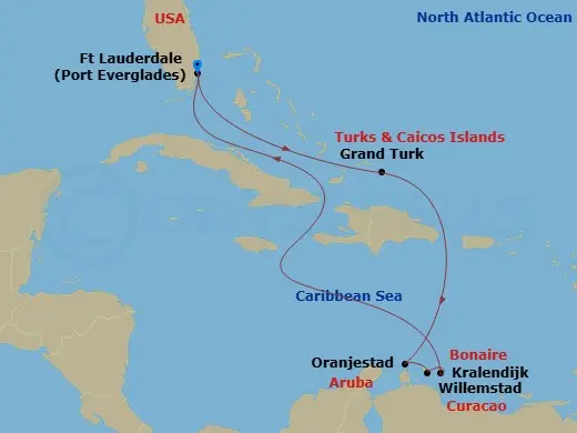 Itinerary schematic diagram