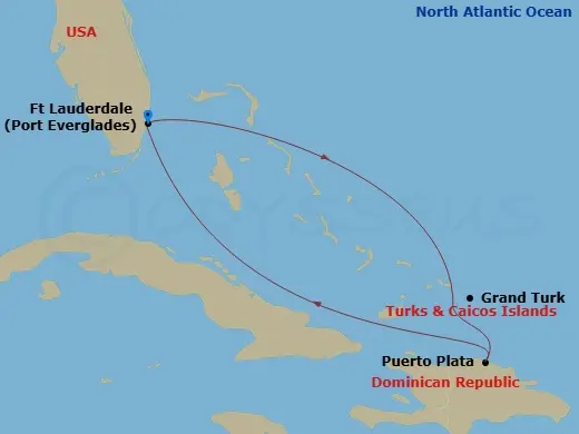 Itinerary schematic diagram