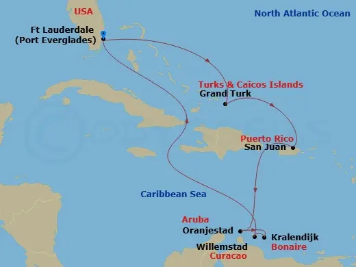 Itinerary schematic diagram