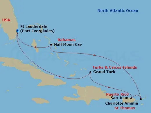 Itinerary schematic diagram