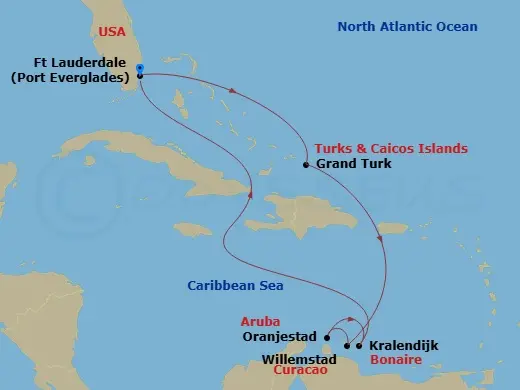 Itinerary schematic diagram