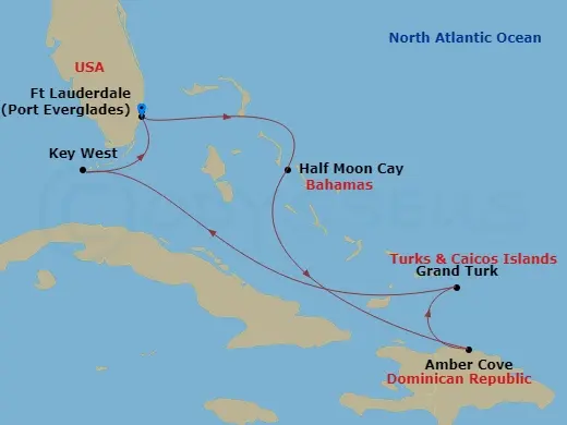 Itinerary schematic diagram