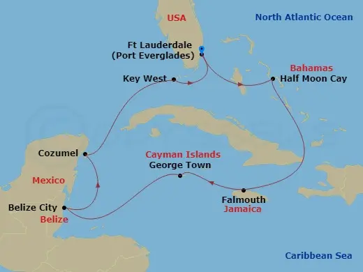 Itinerary schematic diagram