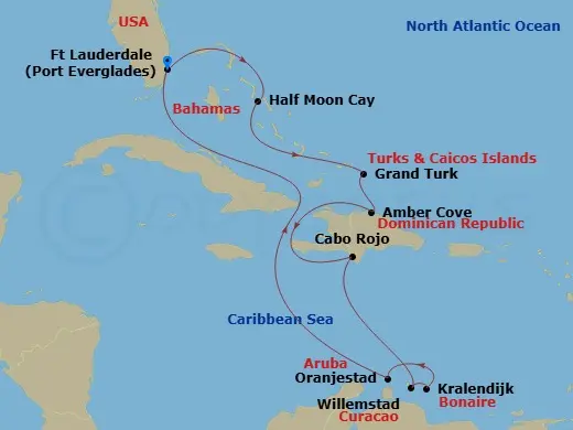 Itinerary schematic diagram