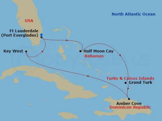 Itinerary schematic diagram