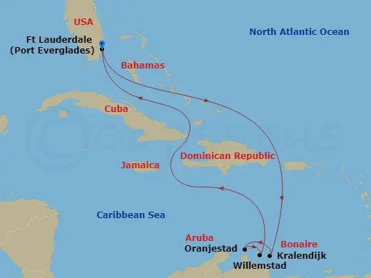 Itinerary schematic diagram