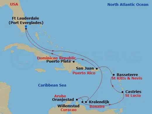 Itinerary schematic diagram