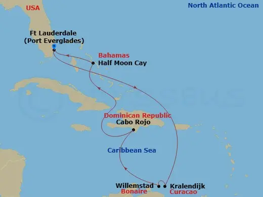Itinerary schematic diagram