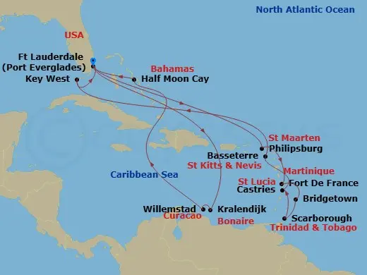 Itinerary schematic diagram