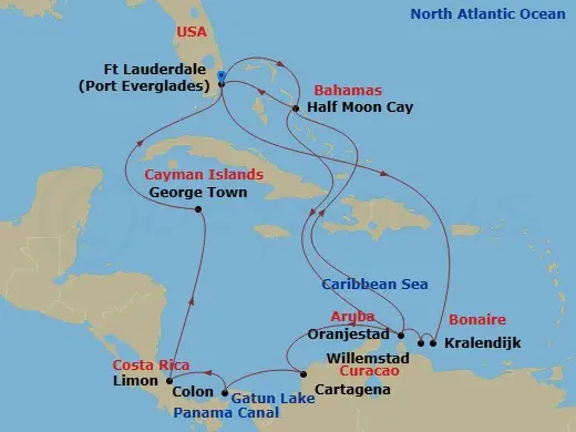 Itinerary schematic diagram
