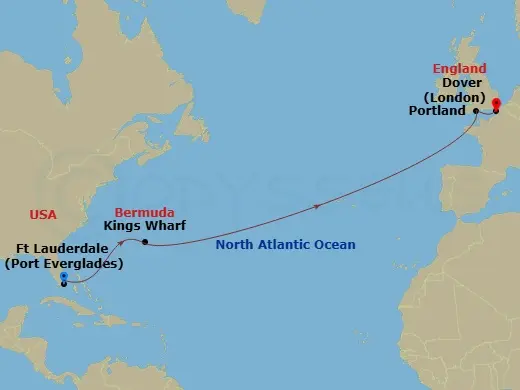 Itinerary schematic diagram